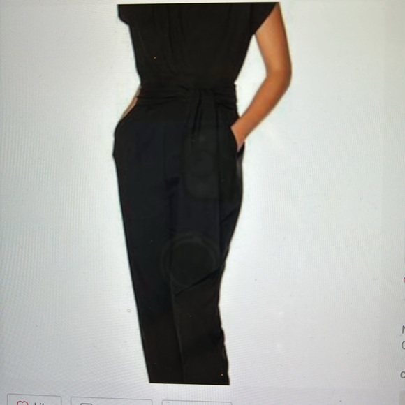 French rendezvous vous Montaigne jumpsuit size 14 color dark navy 96%polyester 4 - Picture 4 of 5